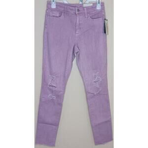 Universal Thread Womens High Rise Skinny Jeans Pink Sz 00R Distressed Slim Leg